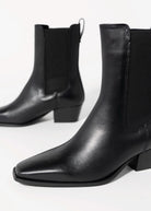 swatch_Black Leather nova roma western leather chelsea boot