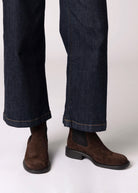 swatch_Brown Suede nova roma leather chelsea boot