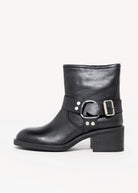 swatch_Black Leather nova roma leather harness biker boot