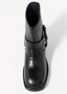swatch_Black Leather nova roma leather harness biker boot