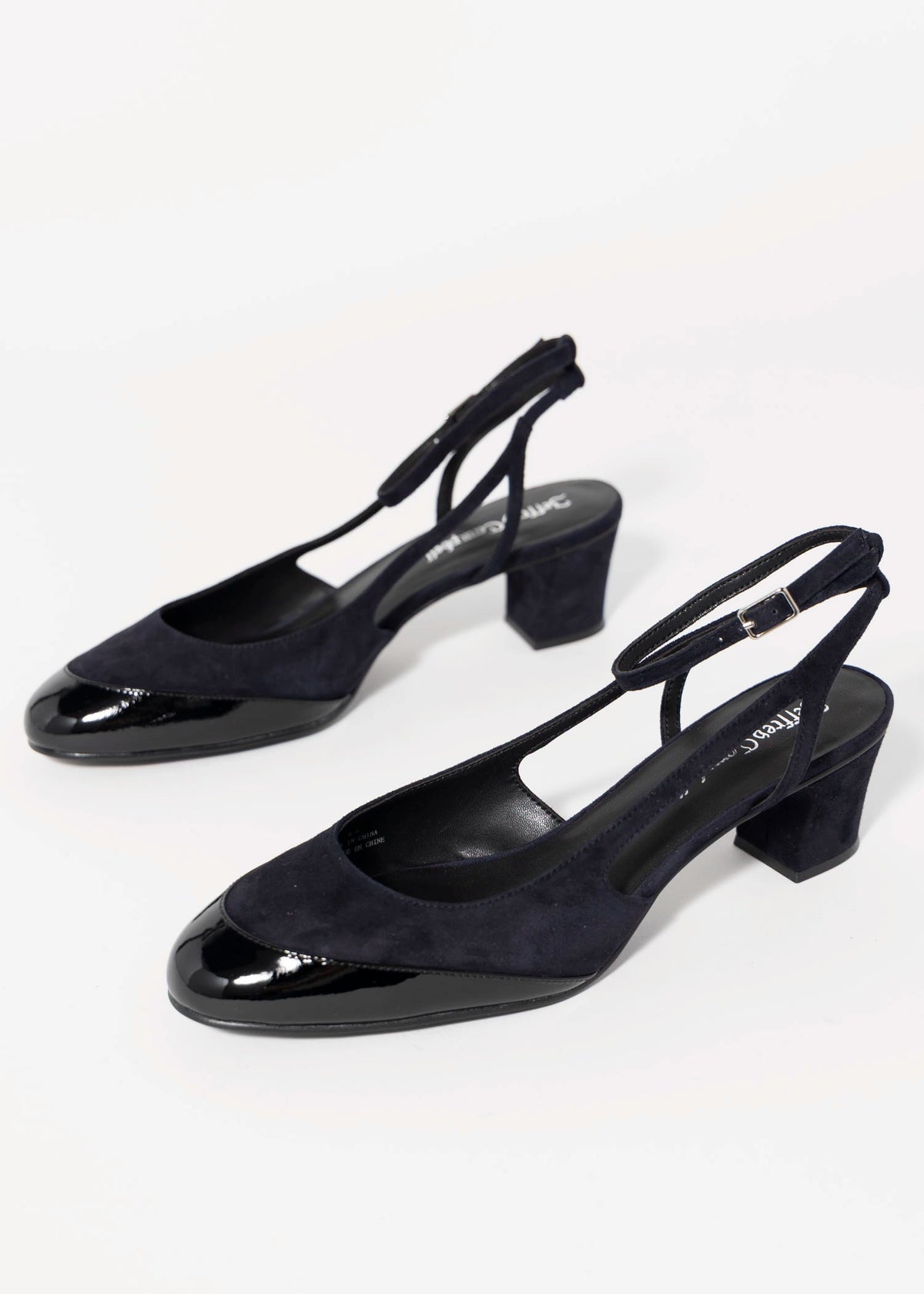 swatch_Navy/Black jeffrey campbell my dear suede pump