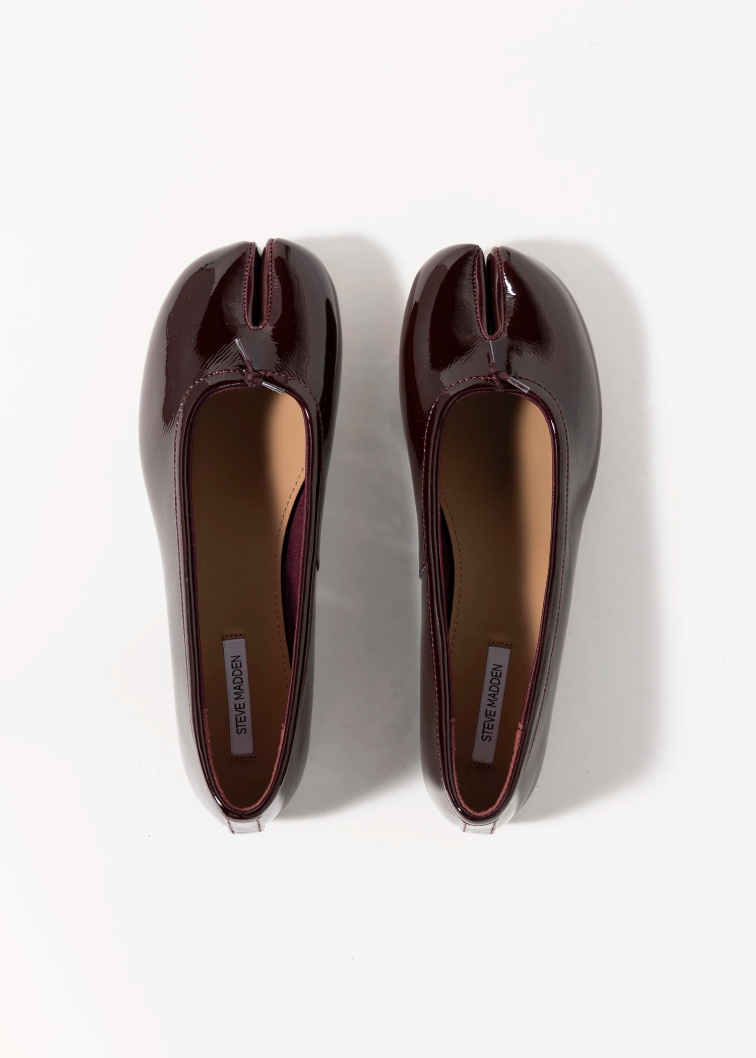 swatch_Wine Patent steve madden calico tabi flat