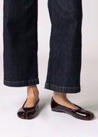 swatch_Wine Patent steve madden calico tabi flat