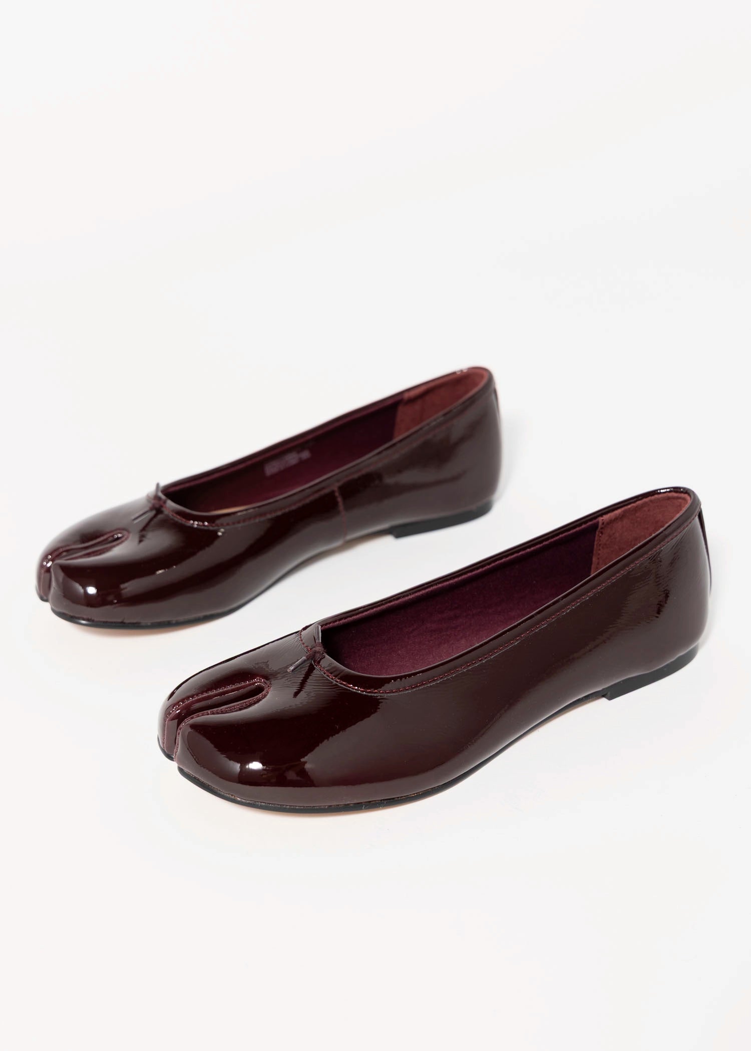 swatch_Wine Patent steve madden calico tabi flat