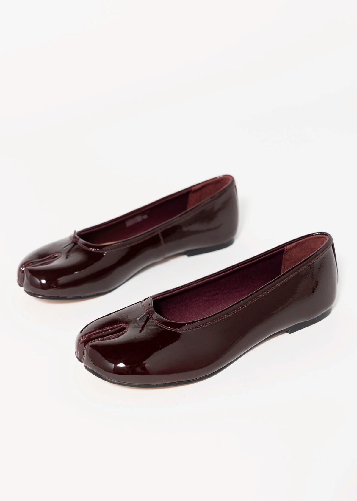 swatch_Wine Patent steve madden calico tabi flat