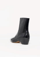 swatch_Black Leather steve madden karslon ankle boot