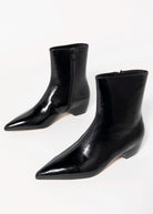 swatch_Black Leather steve madden karslon ankle boot
