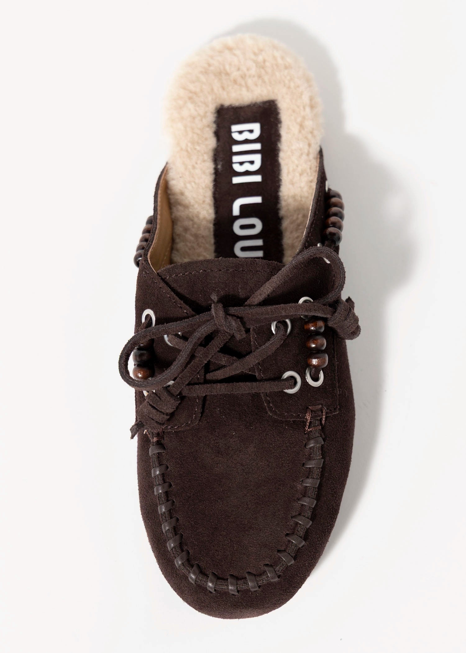 swatch_Brown Suede bibi lou violetta teddy mule