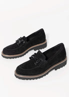 swatch_Black Suede vaneli zimmy lug sole loafer