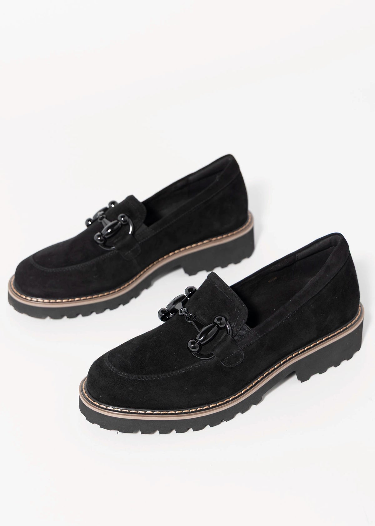 swatch_Black Suede vaneli zimmy lug sole loafer