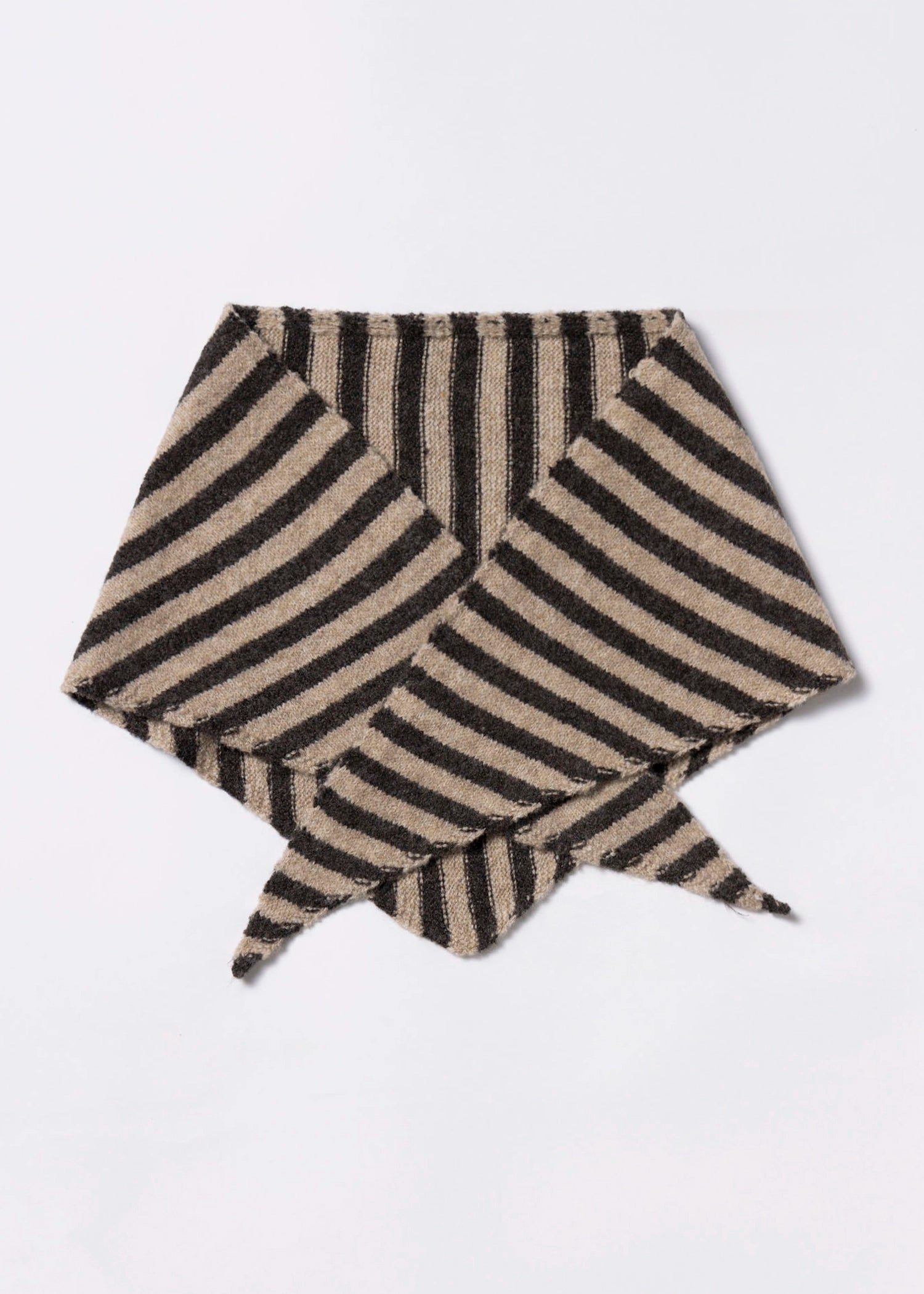 swatch_Brown striped triangle scarf