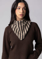 swatch_Brown striped triangle scarf