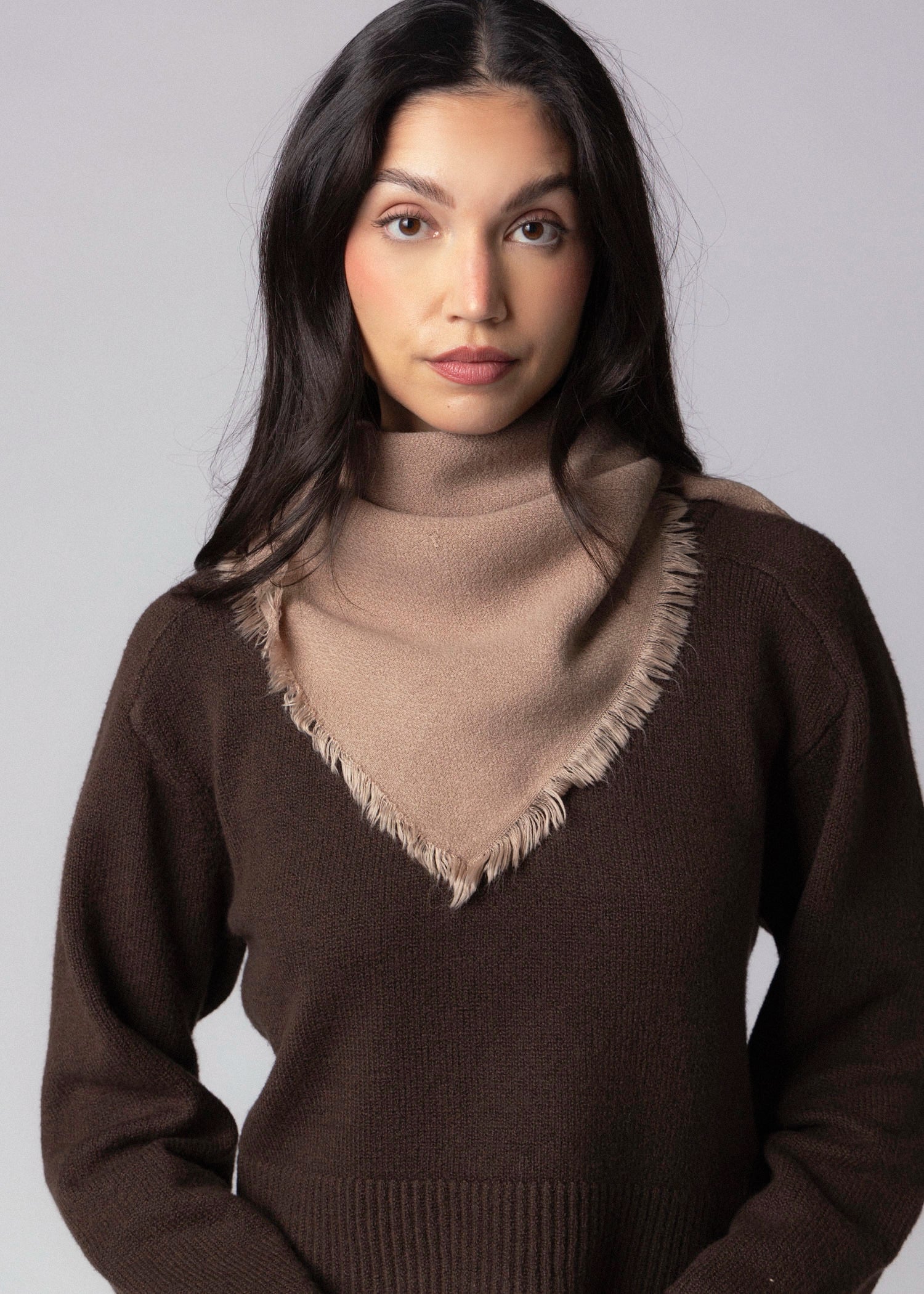 swatch_Taupe lighweight square scarf