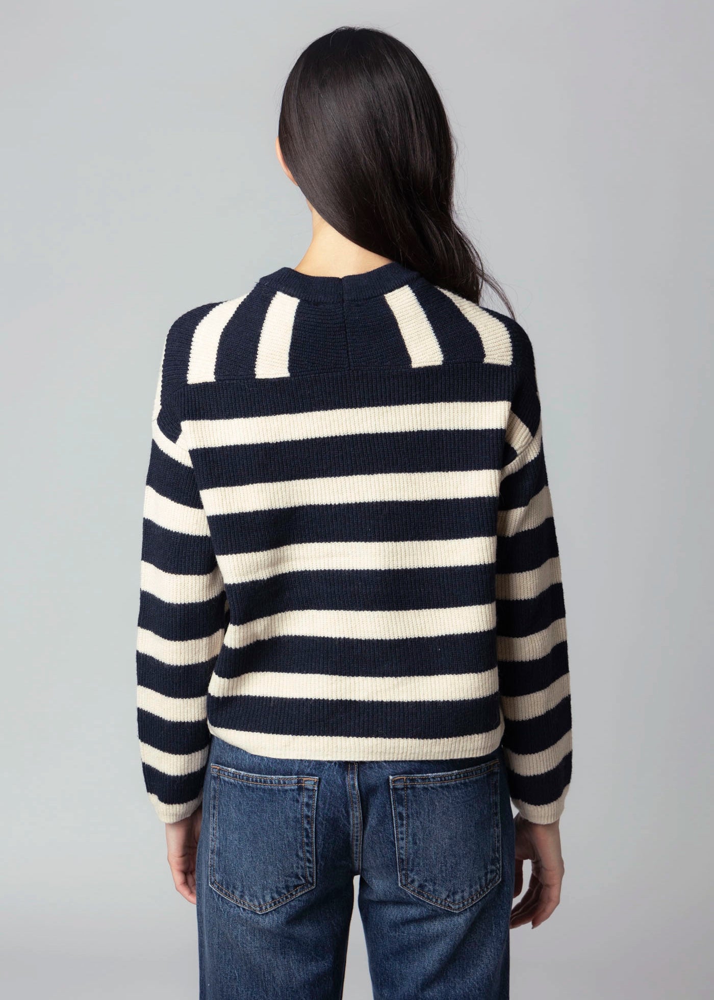 swatch_Navy/Beige rd style maheen striped sweater