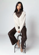 swatch_Hazelnut sanctuary vanna v-neck sweater