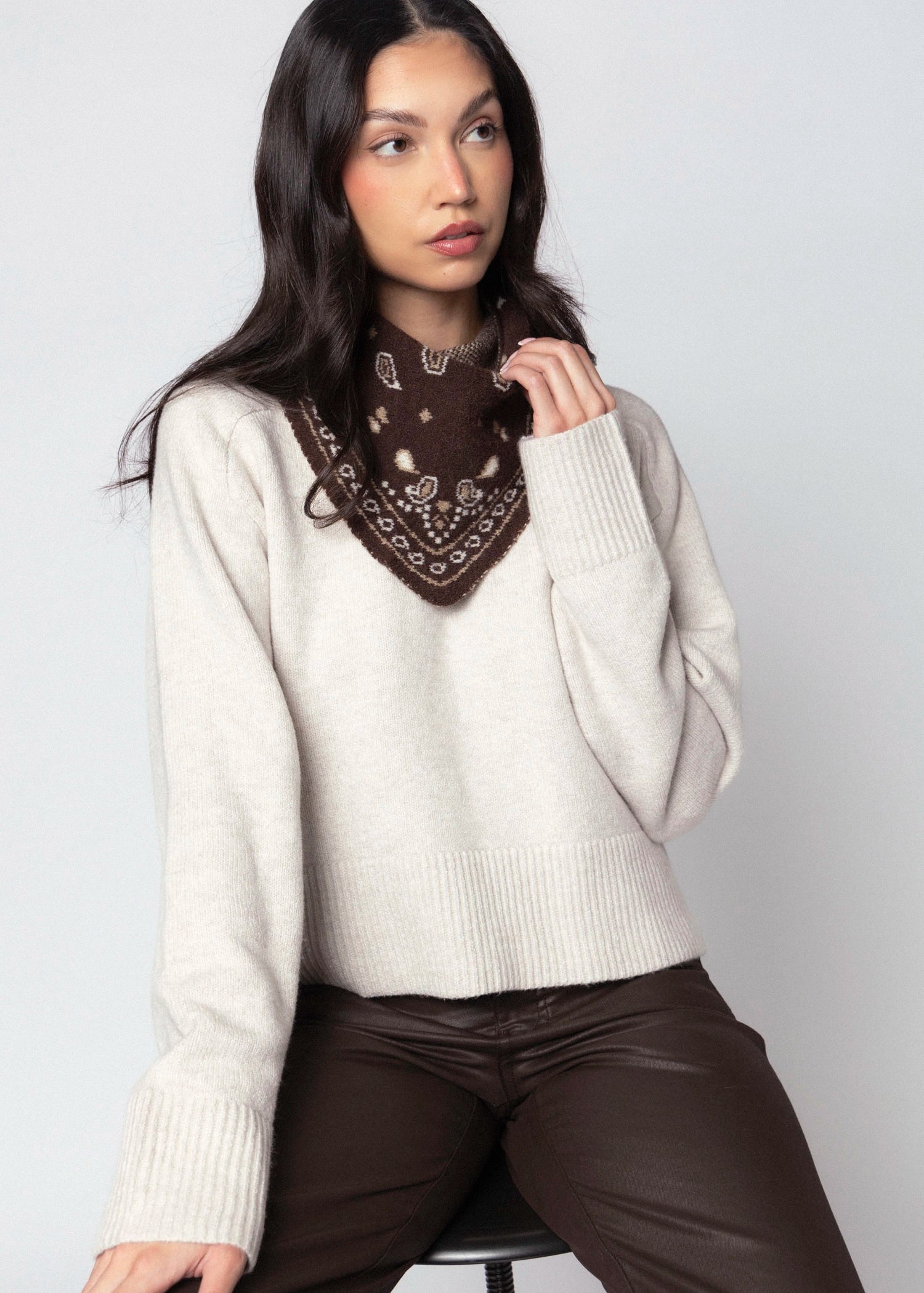 swatch_Hazelnut sanctuary vanna v-neck sweater