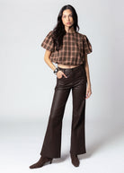swatch_Brown Multi fore plaid blouse