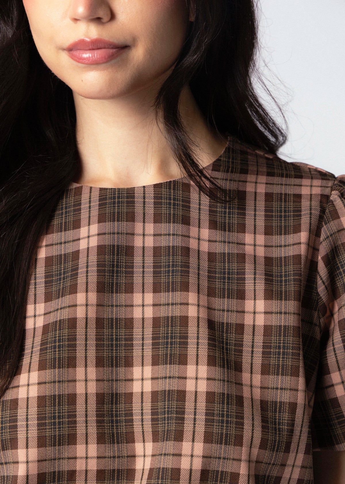 swatch_Brown Multi fore plaid blouse