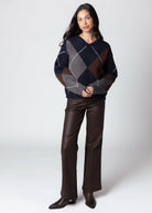 swatch_Navy/Brown the blank lab argyle sweater