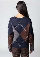 swatch_Navy/Brown the blank lab argyle sweater
