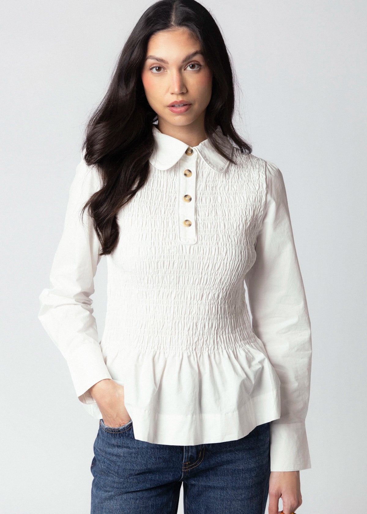 swatch_Off White aaron and amber smocked peplum blouse