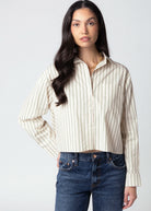 swatch_Teal Stripe little lies romee cropped striped button down