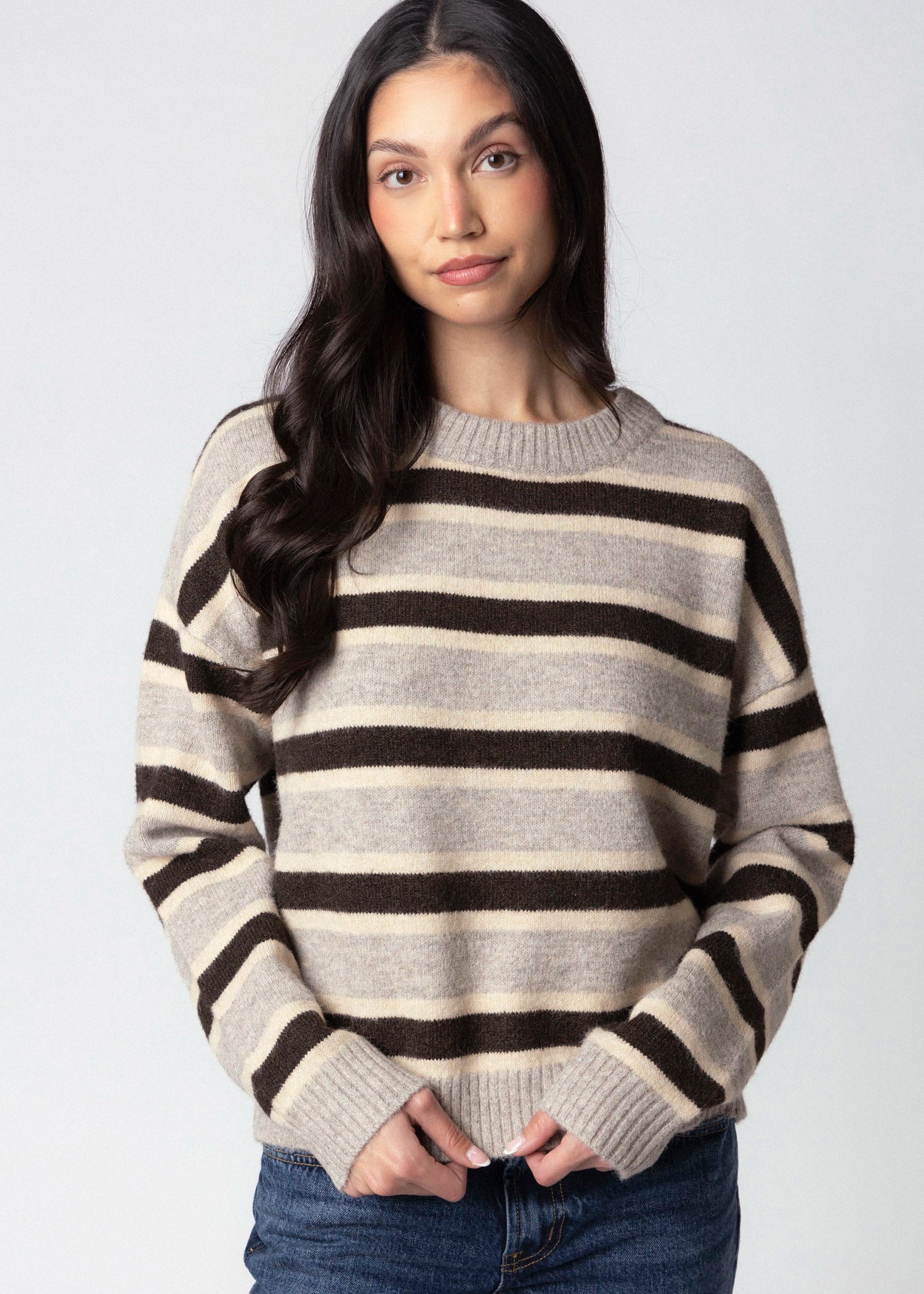swatch_Grey/Brown thread and supply montgomery sweater