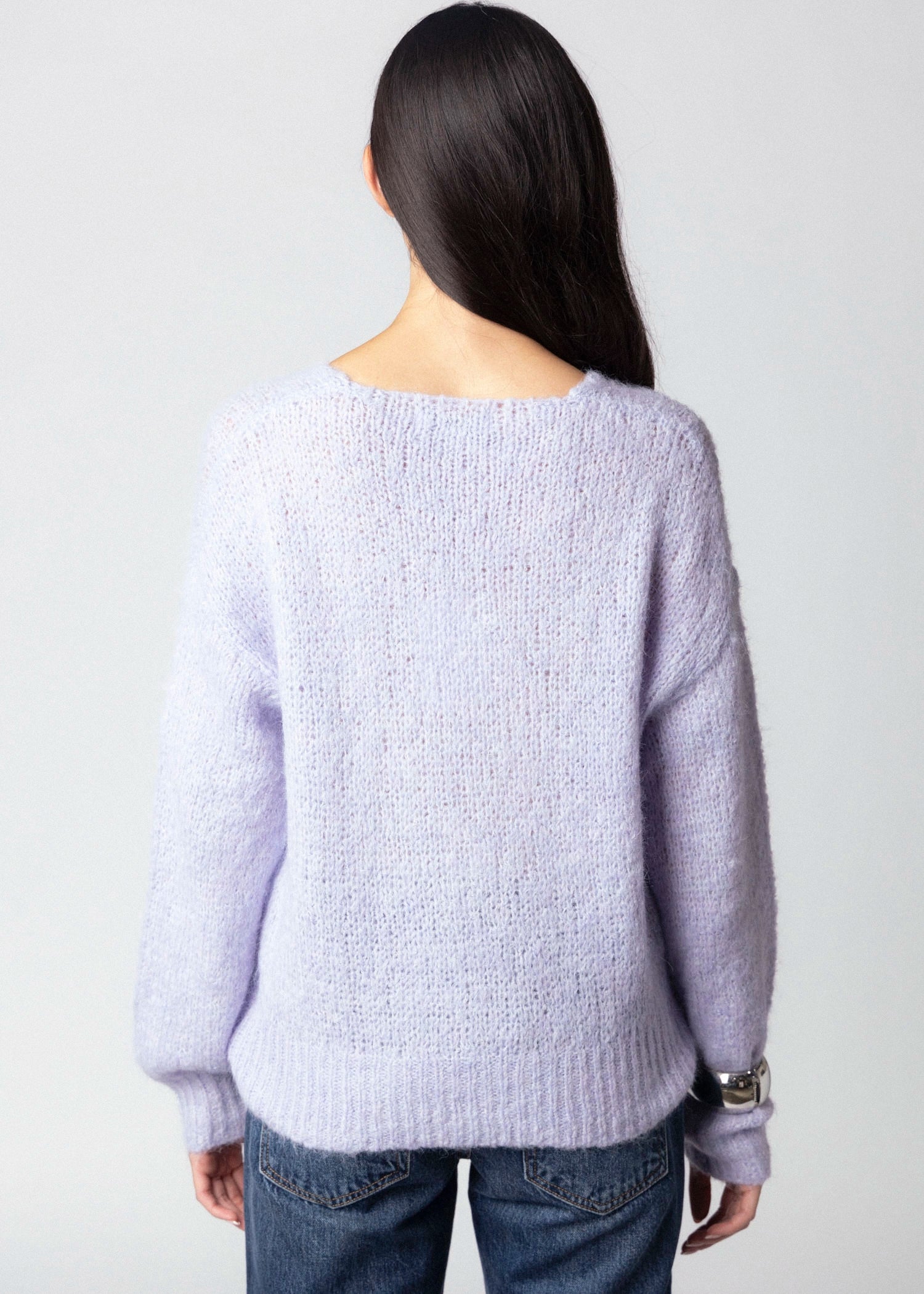 swatch_Bright Orchid john and jenn dorothy vneck sweater