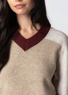 swatch_Ivory Multi central park west kate vneck sweater