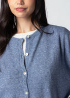 swatch_Dusty Blue oversized knit cardigan