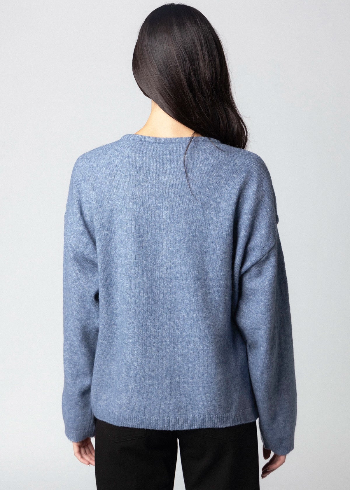 swatch_Dusty Blue oversized knit cardigan