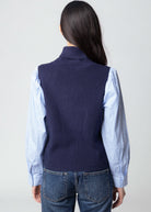 swatch_Navy thml striped sleeve sweater