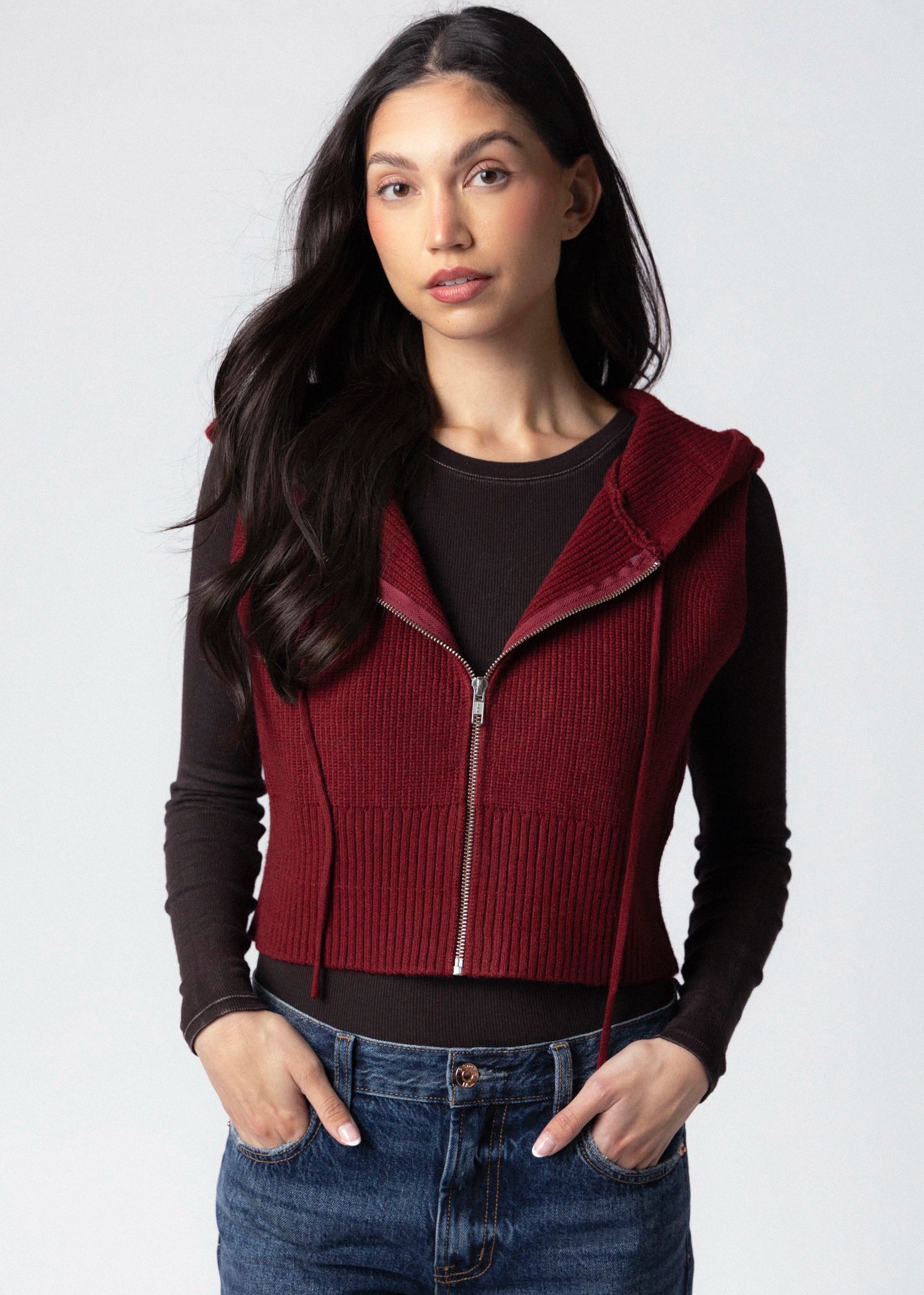 swatch_Red kerisma jordana knit vest