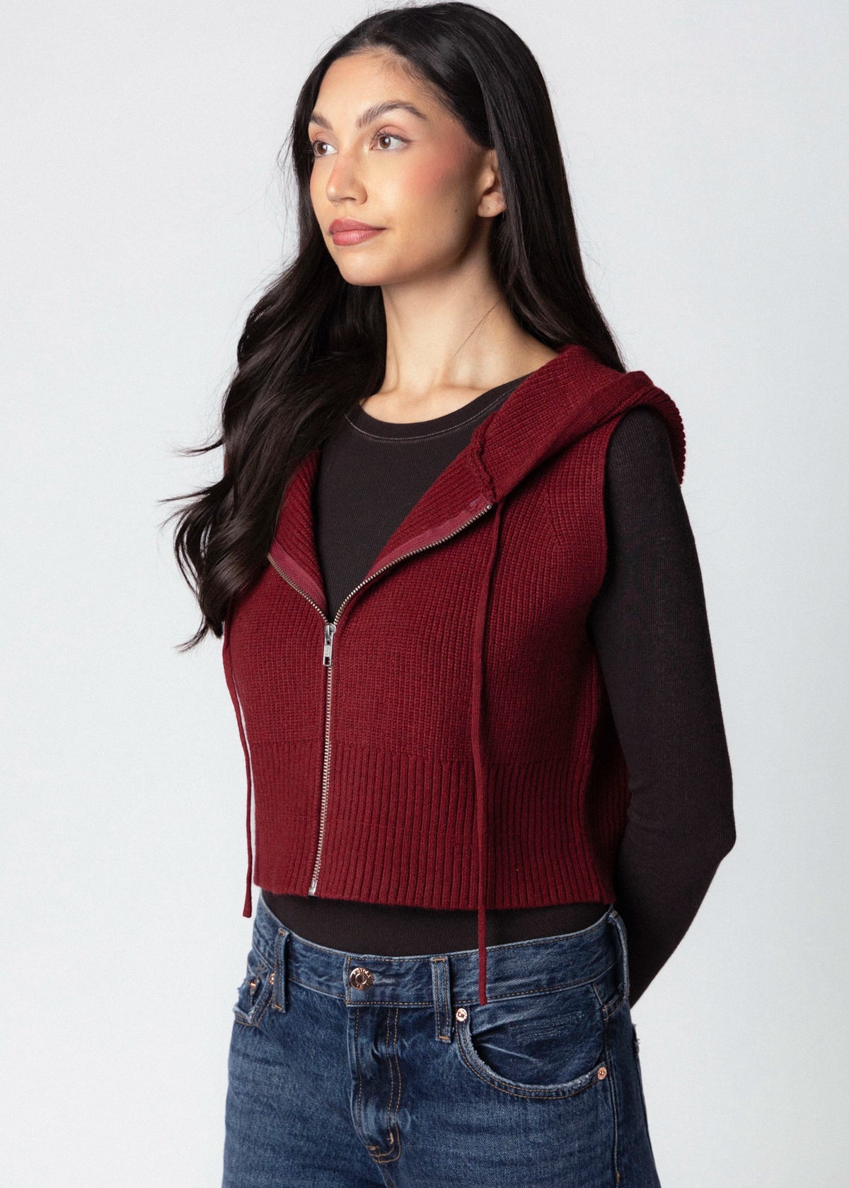 swatch_Red kerisma jordana knit vest