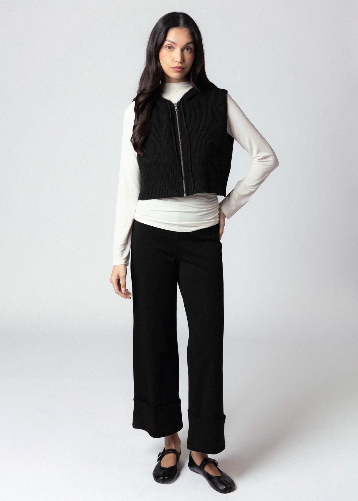 swatch_Black kerisma jordana knit vest