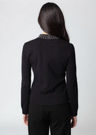 swatch_Black central park west felix studded polo sweater