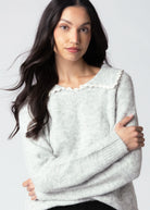 swatch_Grey scalloped collar sweater