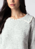 swatch_Grey scalloped collar sweater