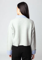 swatch_Light Grey contrast trim cardigan