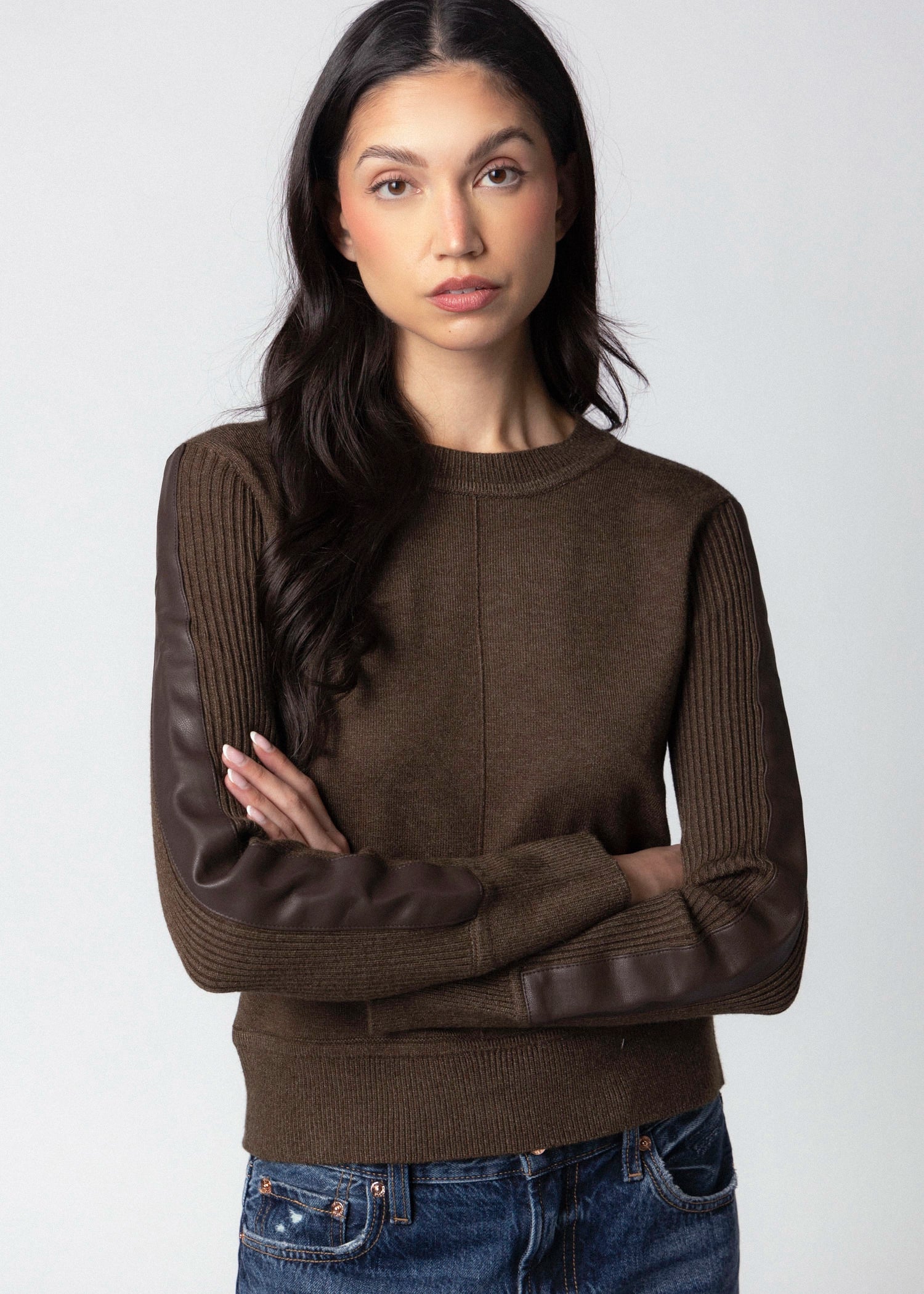 swatch_Chocolate central park west vesper crewneck sweater