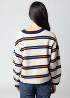 swatch_Navy/Rust sage the label tiber striped sweater