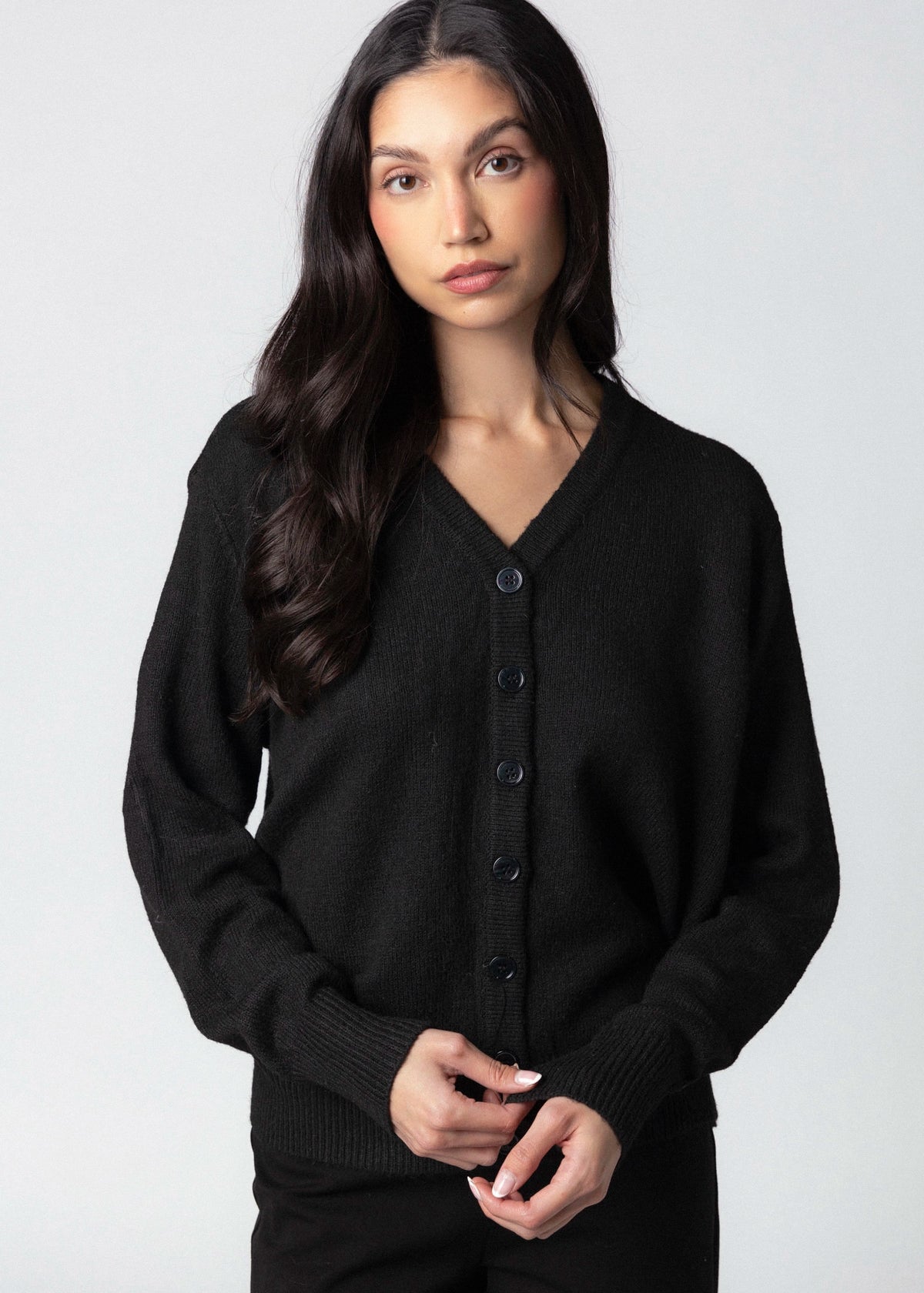 swatch_Black rd style pasha knit cardigan