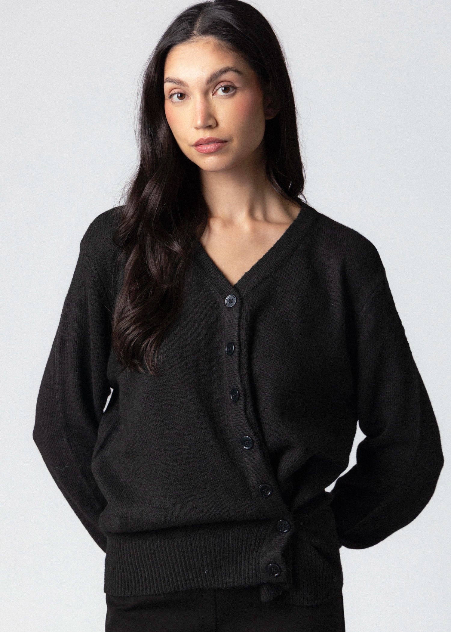 swatch_Black rd style pasha knit cardigan