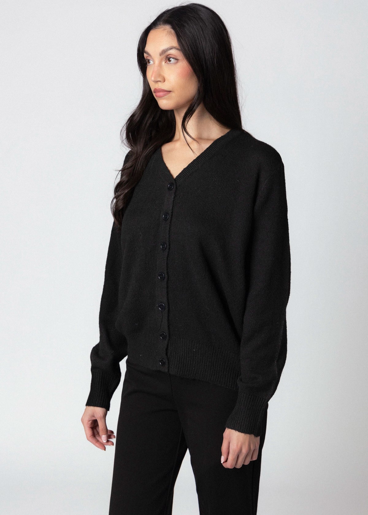 swatch_Black rd style pasha knit cardigan