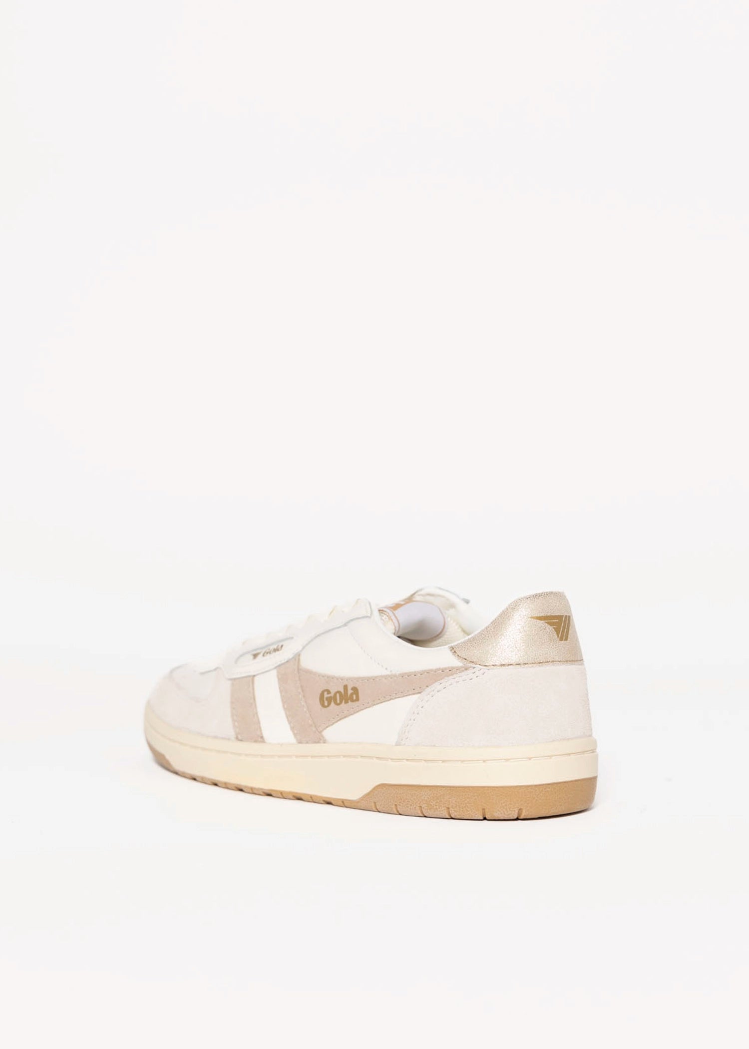 swatch_Off White/Bone/Gold gola hawk sneaker