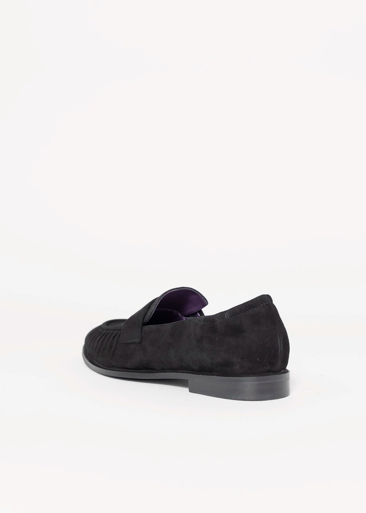 swatch_Black Suede vaneli ailsa suede ruched loafer
