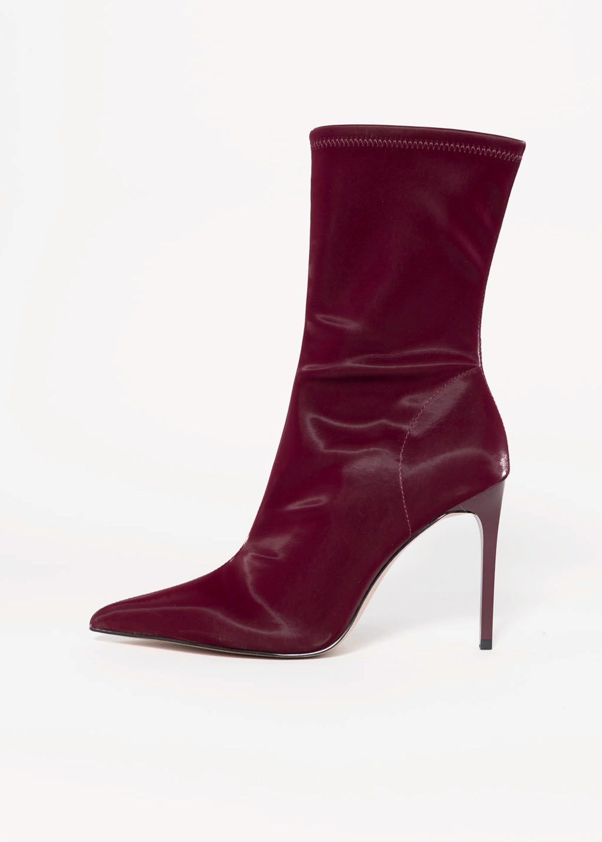 swatch_Burgundy Fabric steve madden mackena pointed toe stretch heeled boot