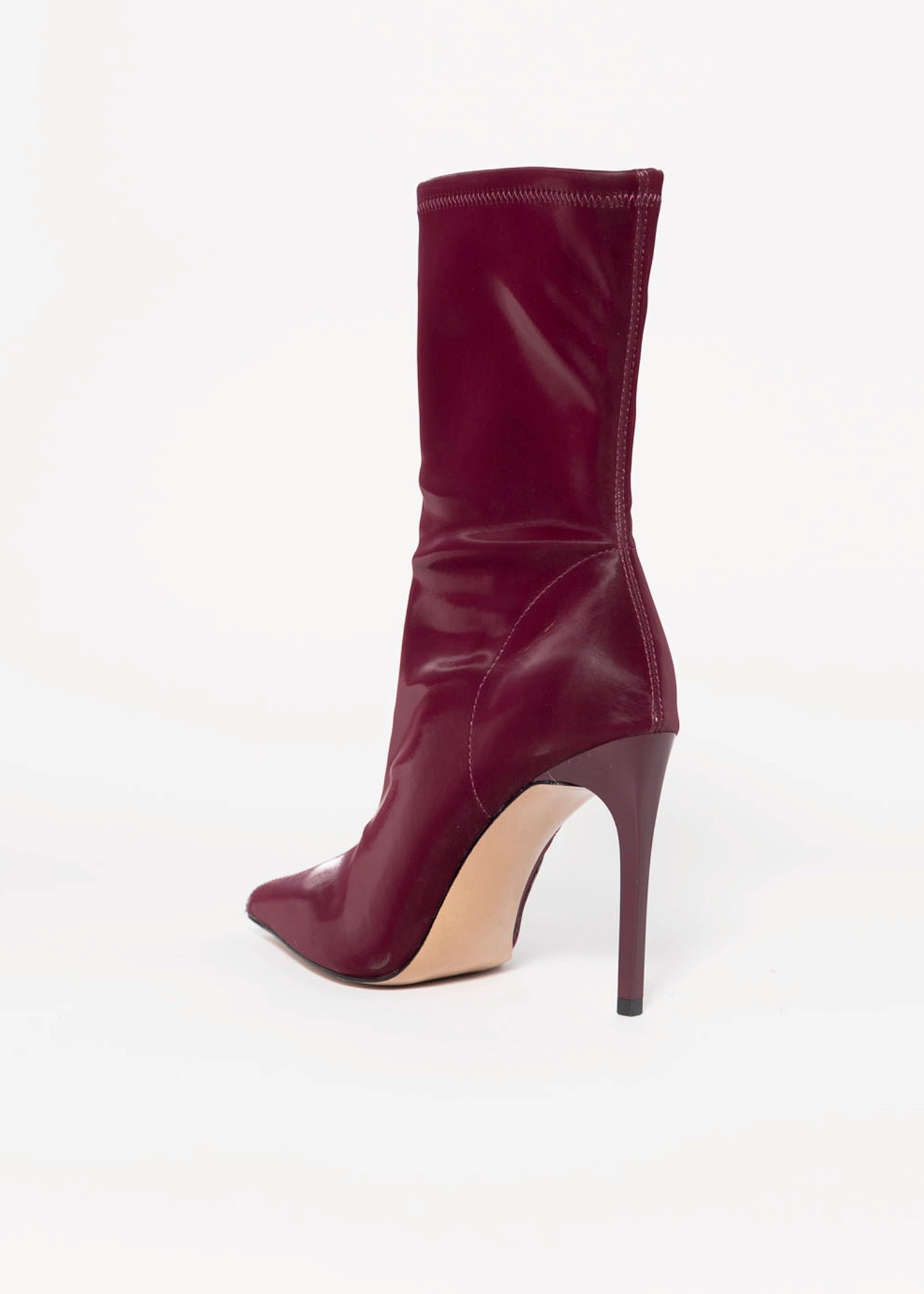 swatch_Burgundy Fabric steve madden mackena pointed toe stretch heeled boot
