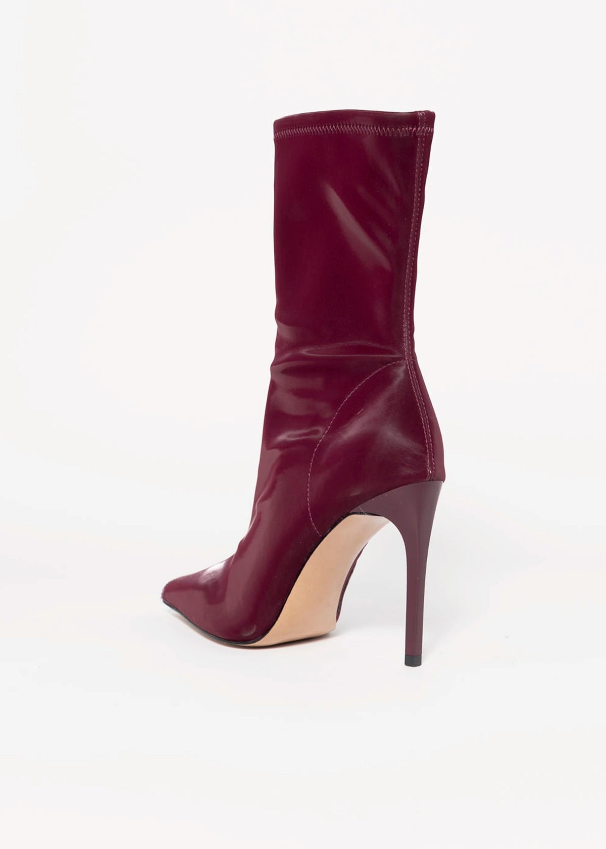 swatch_Burgundy Fabric steve madden mackena pointed toe stretch heeled boot