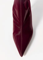 swatch_Burgundy Fabric steve madden mackena pointed toe stretch heeled boot